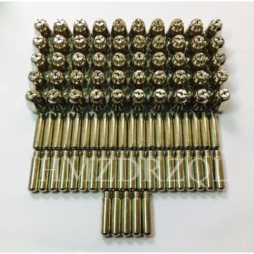 100Pcs SG55 AG60 Consumables KIT Electrodes Sheild Cups TIPS Spacer Guide for Plasma Cutter Welder Torch 100PK