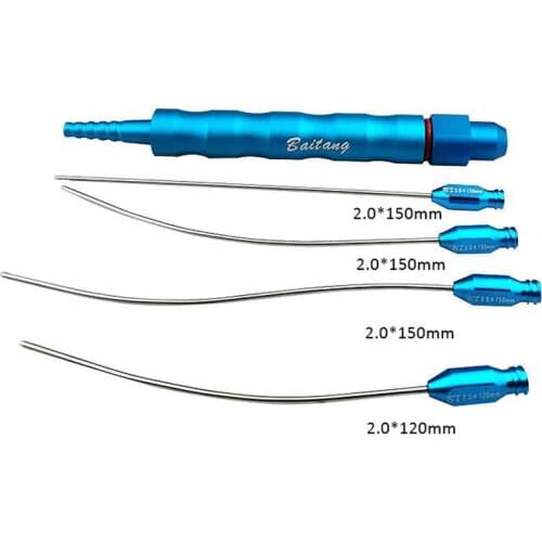 5pcs/set Luer Lock Infiltration Cannula cannulas with Reusable Handle Beauty tools