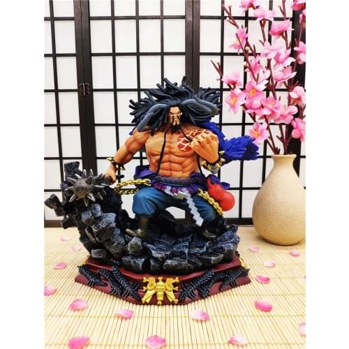 Anime One Piece Characters Four Emperors Fighting Kaido Movable Doll Scene Base Statue Model Boxed Toys Childrens Friends Gifts