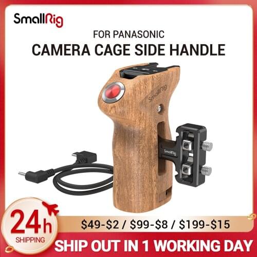 SmallRig Camera Cage Side Handle Featuring 1/4"Thread Holes With Remote Trigger For Panasonic Mirrorless Cameras 2934