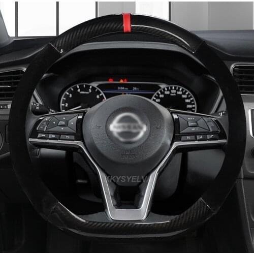 D Shape Car Steering Wheel Cover Non-slip Leather +Carbon Fiberfor POLO GOLF 7 Scirocco Suzuki Swift Nissan Rogue High Quality