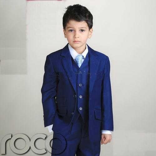 Custom made Boys Formal Wear Suit Kids Formal Occasion Pinstripe Two buttons Straight pockets Wedding Party Suit Tuxedos