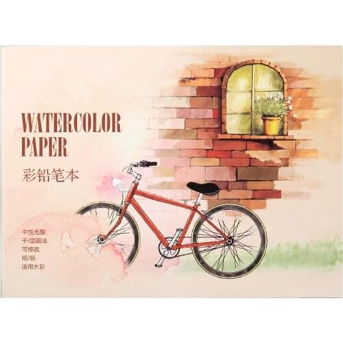 Watercolor Pad, 105x155mm/155x210mm, 12 Sheets, Acid Free Paper, Double-sided Texture, Cardboard for Dry or Wet Painting
