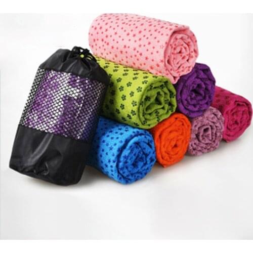 183*63cm Yoga Towel Mat Non Slip Easy Cleaning Portable Travel Sport Fitness Exercise Yoga Pilates Mat Blanket 2MM Thickness