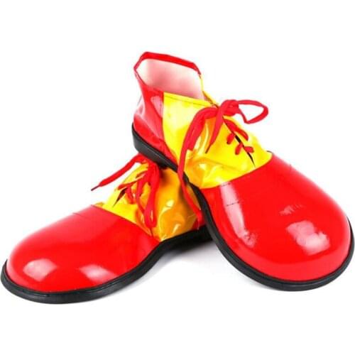 Women Man Leather Clown Shoes Clown Cosplay Performance Props Party Costume Halloween Carnival Birthday Gift
