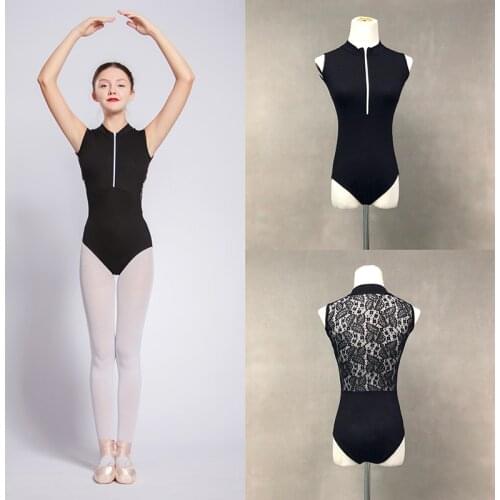 Ballet Dance Leotards Women 2021 New High Quality Lace Zipper Gymnastics Dancing Wear Skirt Adult High Collar Ballet Leotard