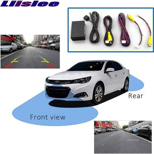 Liislee Car Front Camera + Rear CAM View Controller Box Converter Switch For Vehicle Blind Spots Area Parking Driving Look