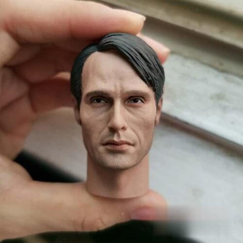 1/6 Scale Mads Mikkelsen Head Sculpt Model For 12'' Action Figure Model Dolls No.459