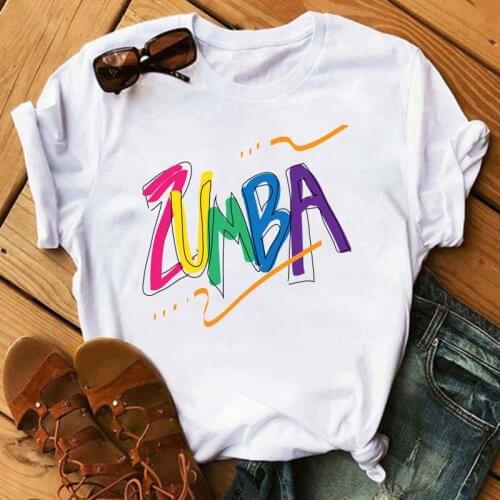 Fashion Zumba Fitness T Shirt Women shirts Dance Lover Sport Gymnastics graphic T-shirt Hip Hop Femme Short Sleeves Tops Tees