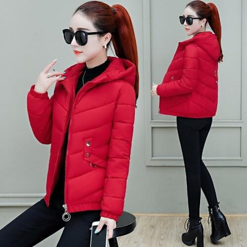 2021 New Thicken Winter Women Short Parkas Casual Hooded Winter Jacket Women Warm Cotton Padded Winter Coat Women