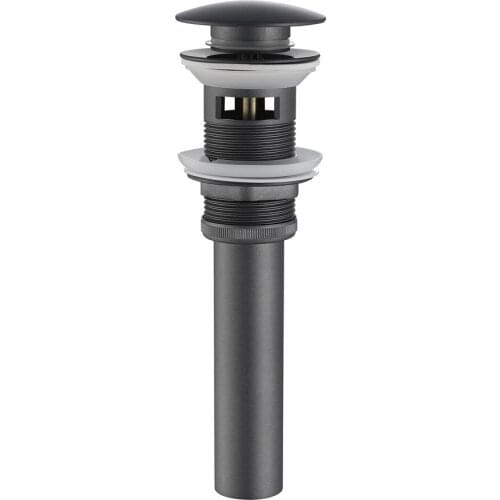 New Brass Gun Black Bathroom Basin Waste Pop Up Waste Vanity Vessel Sink Drain With Overflow