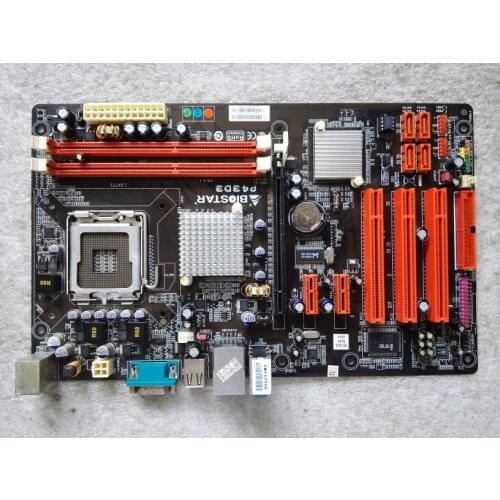 Original Used for BIOSTAR P43D3 Desktop Motherboard P43 LGA 775 DDR3 SATA2 USB2.0 ATX 100% Fully Test