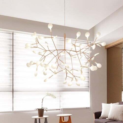 Post Modern Tree Leaves Pendant Lamps Nodric Tree Branches Design Pendant Lights For Living Dinning Room Bar Coffee Hanging Lamp