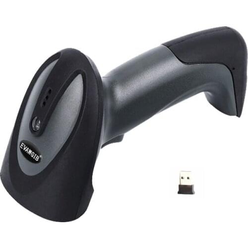 Smart 2D Wireless COMS Handheld barcode scanner QR 2.4GHZ PDF417 code reader high-quality barcode reader with memory EVAWGIB