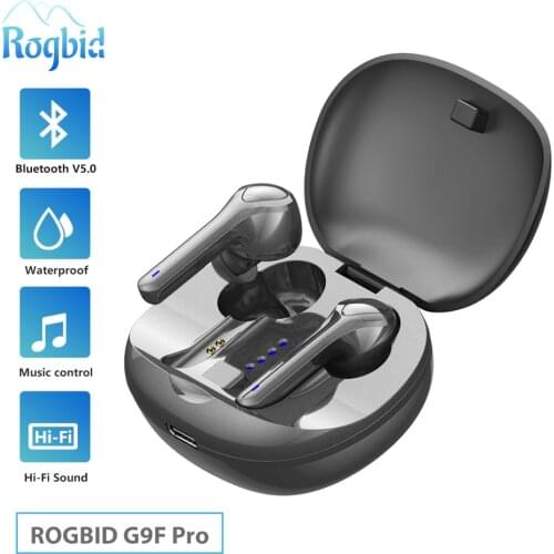 Rogbid G9F Pro Bluetooth Wireless Headphones with Mic Sports TWS Bluetooth Earphones Touch Control Wireless Headsets Earbuds