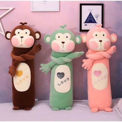 Cute Silly Monkey Sleep With You Girls Pillow Plush Toys Cartoon Model Doll Stuffed Toy Christmas Birthday Gift For Children