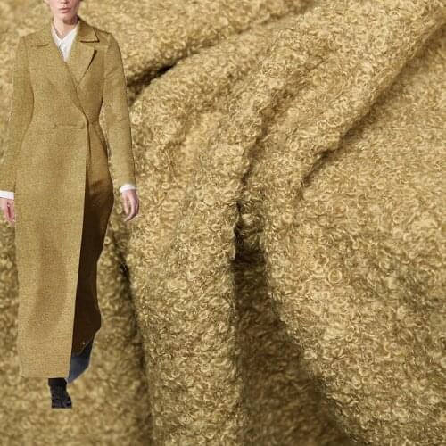 Red Raspberry Camel Circles Tweed 100%Wool Garment Materials Women Jacket Overcoat DIY Sewing Cloth Fabrics Tailor Freeshipping