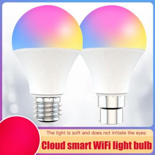 15W Wifi Smart Led Light Bulb B22 E27 Smart Wifi Dimmable Lamp 110V 220V Led Bulb RGB+CCT Light Works With Alexa Google Home