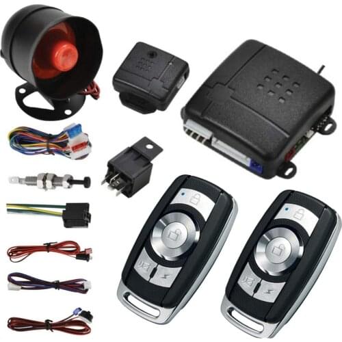 Car Central Lock Universal Auto Remote Central Kit Vehicle Door Lock with Shock Sensor and 2 Replacement Remote Contorl