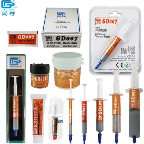 Net Weight 1/3/7/15/30/150 Grams GD007 Thermal Conductive Grease Paste Plaster Heat Sink Compound for CPU LED GPU SSY SY BX CN