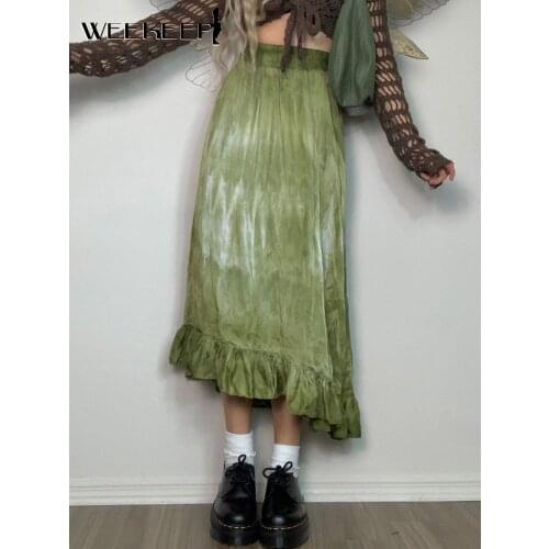 Женские юбки с высокой талией WEEKEEP China At AliExpress