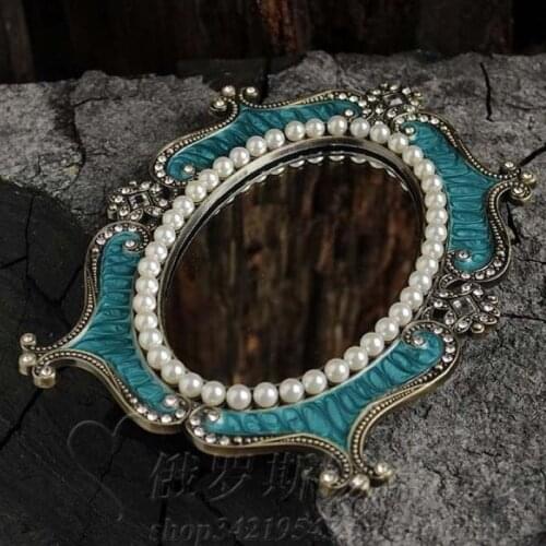 European Style Mirror Luxury Unique Aesthetic Antique Vanity Mirror Vintage Dressing Espelhos Decorativos Room Decor EI50JZ