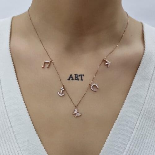 925 Sterling Silver, Gold, Rose Plated Zircon Handmade Necklace For Women Girls Valentines Day Fashion Jewelry Elegant