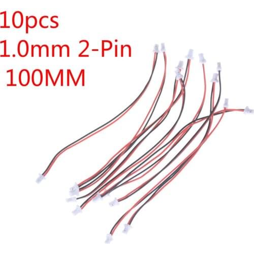 10pcs/lot 100MM Mini Micro SH 1.0mm 3-Pin 4-Pin JST Double Connector Plugs Wires Cables