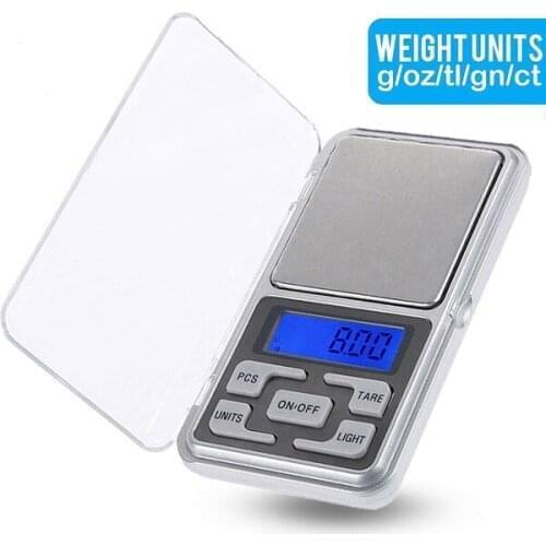 100Pcs/Lot 500g / 0.01g Mini Precision Jewelry Scale LCD Display Scales Electronic High Precision Portable