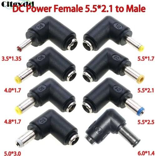 5PCS DC Power Connector 5.5x2.1mm Female to 3.5*1.35 4.0*1.7 4.8*1.7 5.5*1.7 5.5*2.5mm Male Converter Notebook Laptop Adapter