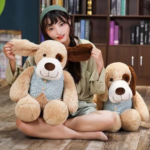 50cm Lovely Dog With Clothes Plush Toys Stuffed Soft Cute Animals Pillow Doll For Girls Kids Birthday Gifts