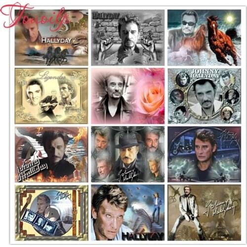 TOUOILP 5D Johnny Hallyday 5d Diamond Painting Halloween Diamond Embroidery Full Square&ROUND Home Decor Picture Of Rhinestones