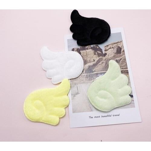 7*7cm 30pcs/lot Angel wing appliques for pet articles and DIY Children Hair Accessories and sock hat accessories