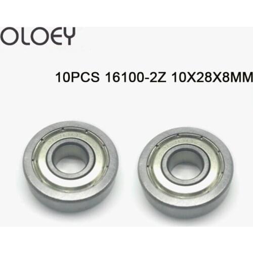 Free Shipping 10PCS 16100-2Z 10x28x8mm Ball Bearing Bike Wheels Bottom Bracket Repair Bearing Motor Bearing 16100
