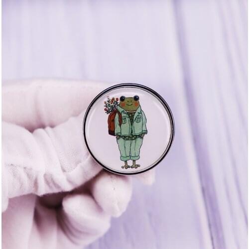 Mr. Froggg Backpack Pin Brooch Casual Art Badge Fashion Jewelry Decor