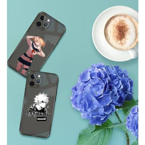 My Hero Academia deku bakugou Boku Phone Case For iPhone 13 12 11 8 7 se 2020 pro X XS XR MAX Plus Black Transparent Cover
