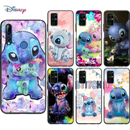 Lilo Stitch Cartoon Soft Black TPU Cover For Honor 9 10 X10 9A 9C 9S 9N 10i 10X 9X Lite Pro 5G Phone Case Shell