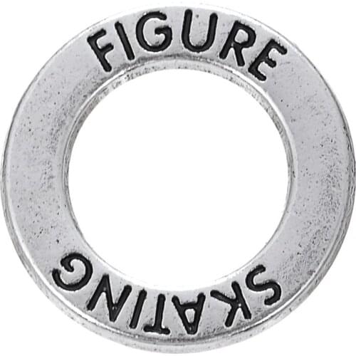 Zinc Alloy FIGURE SKATING metal charms 50pcs