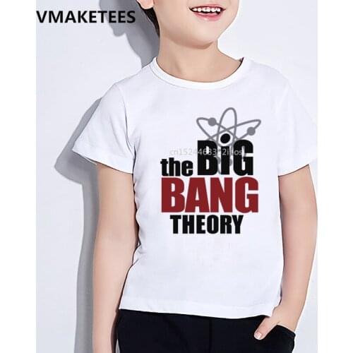 Kids Summer Short Sleeve Girls & Boys T shirt Children The Big Bang Theory Bazinga Print T-shirt Casual Baby Clothes,HKP462