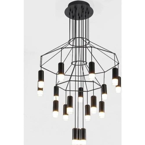Designer Chandelier Lighting Modern for Living Dining Room Bedroom Nordic Wireflow Lobby Staircase Loft Kitchen Hanging Lamps