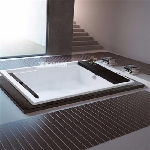 E-810 1.7 M Acrylic Bath tub With Bath pillow Embedded Bathroom Double Adult Bathtubs for Household / Hotel High-quality