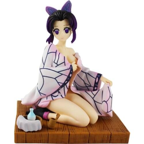 17cm Demon Slayer Anime PVC Action Figure Kochou Shinobu Kawaii Sexy Girl Cartoon Decoration Collection Model Toy Brinquedos