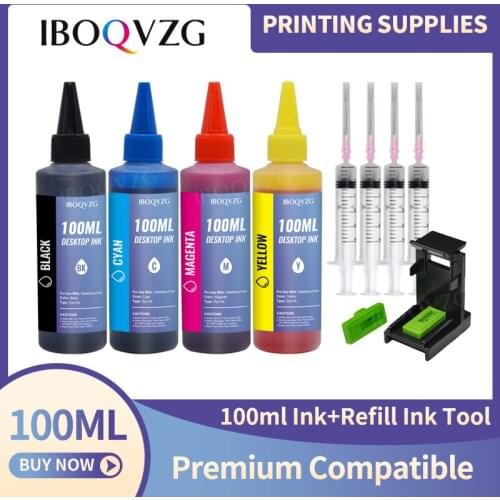 IBOQVZG Universal 4 Color Dye Ink For HP 4 Color+100ML for HP Premium Dye Ink General for HP printer ink all models
