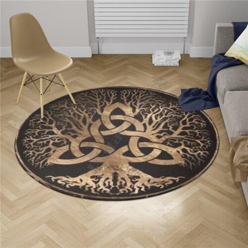 Viking Tattoo carpet Square Anti-Skid Area Floor Mat 3D Rug Non-slip Mat Dining Room Living Room Soft Bedroom Carpet 02