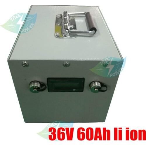 36v 60Ah 80Ah li-ion lithium battery pack BMS for 1800W electric motor scooter bike light solar UPS + 10A charger