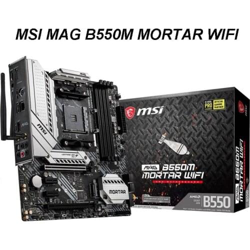 For MSI MAG B550M MORTAR WIFI AMD B550 B550M Socket Am4 Motherboard DDR4 128G M.2 PCI-E 4.0 Support R9 Ryzen 7 5800 CPU SATA3