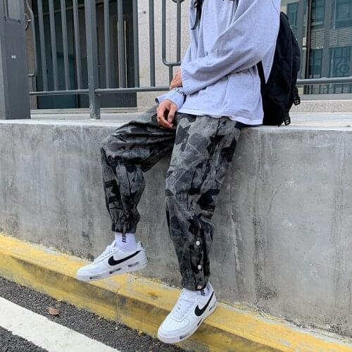 2021 New Mens Trousers Loose Camouflage Casual Pants Fashion Trend Boy do Clothing Pants Handsome Harem Pants