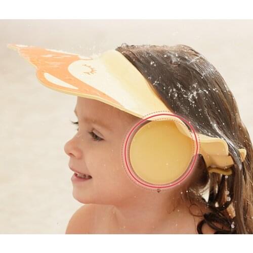New baby shampoo artifact baby shower kids bath Visor cap adjustable baby ear shower cap shampoo cap