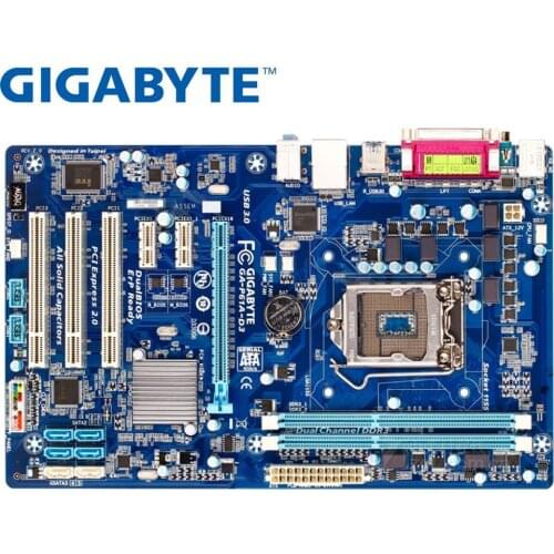 Gigabyte GA-P61A-D3 original motherboard DDR3 LGA 1155 boards P61A-D3 16GB usb3.0 H61 used Desktop Motherboard on sales