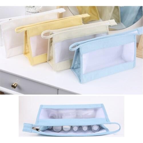 Portable Cosmetic Bagsd Waterproof Makeup Bag womens Daily Transparent Travel Makeup Toiletry Case Bolso Mujer
